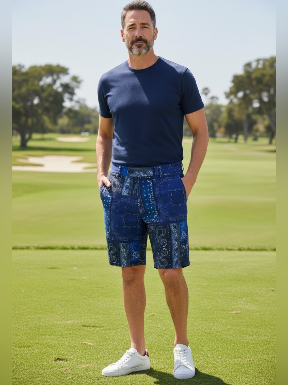 G/FORE Bandana Print Maverick 4-Way Stretch Golf Shorts NWT